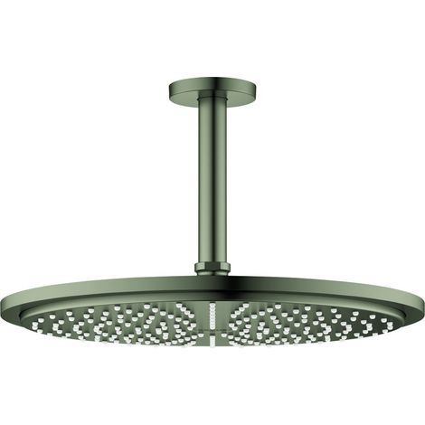 GROHE Kopfbrauseset Rainshower Cosmopolitan 310 100739, 1 Strahlart, Metall-Kopfbrause (27 478), Deckenauslass 142 mm, Maximaler Durchfluss (bei 3 bar): 8 l/min, satin graphite (1/4)