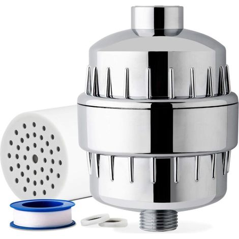Filtro de ducha universal con 15 niveles de flujo y cartucho reemplazable, para una piel más sana, un cabello más suave y uñas más fuertes. (1/5)