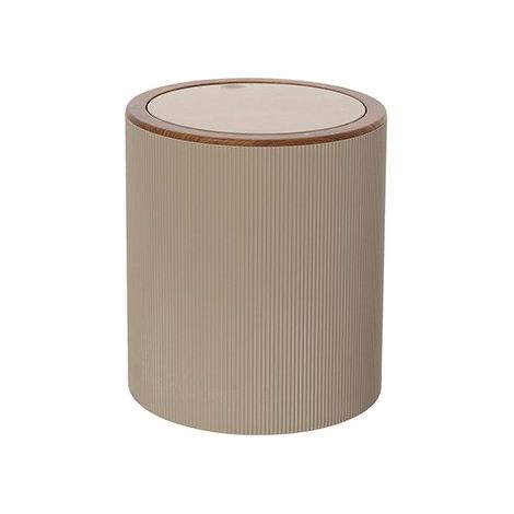 Pattumiera bagno 5 litri in plastica beige design moderno Linea London Feridras
