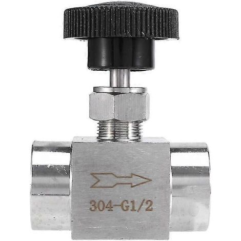 1/2" BSP-Nadelstoppventil mit gleichgroßem Innengewinde aus Edelstahl 304