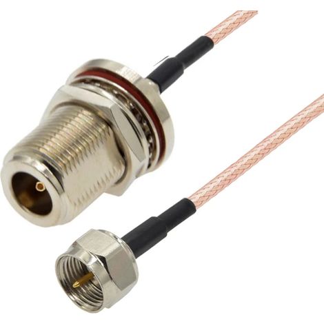 Câble à rallonge avec fiche F / prise N BH RG316 3 m