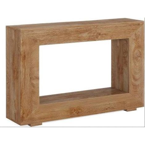Console d'entrée en bois style campagne 120x30x83,5 cm avec rangement (1/5)