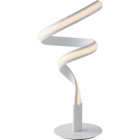 "Lampada da tavolo LED MYSTRAL in alluminio bianco 12W 4000K (luce naturale)"