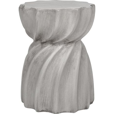 Tavolino d'accento in fibra di vetro MgO con piano rotondo a forma di clessidra Macchia UV Ruggine Acqua Resistente al Vento Moderno Grigio Algua