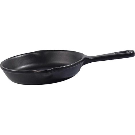 Assiettes noires de style européen en porcelaine imitation givrée, pelles, plats, bols, coupe-plats-B (1/5)