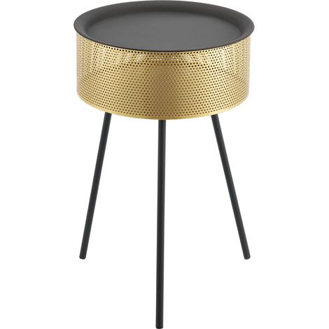 Mesa pequeña 65 x 40 cm negro dorado 030008544 (1/4)