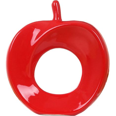 Pomme C ramique Rouge Ornement D coratif Maison Bureau Salon (1/5)