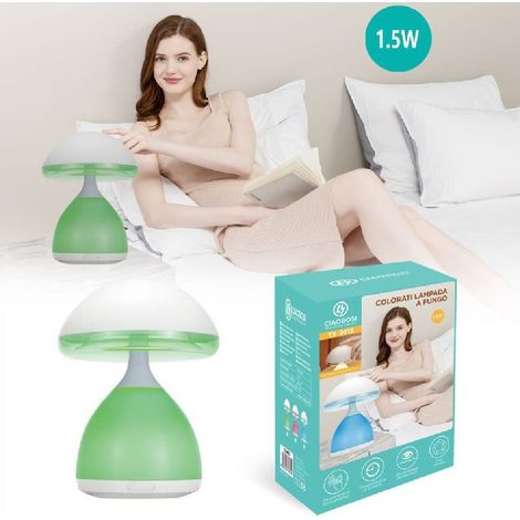 Linq - Lampada Fungo Led 7 Luci Colori Lumino Da Tavolo Comodino Colorati 1.5w Tx-9815 - (1/4)