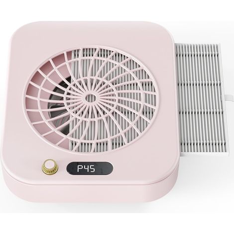 Aspirateur à Poussière pour Ongles Professionnel avec Aspiration Puissante 360°, 45 Niveaux de Vitesse & Filtre Réutilisable, 160CFM 4300RPM Extracteur de Poussière Silencieux (1/5)