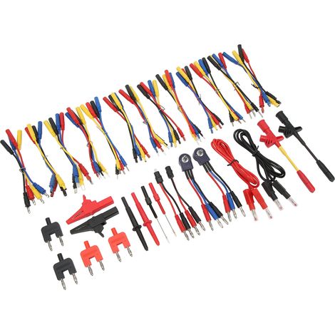 Kit de Câbles de Test Automobile pour Multimètre, Connecteurs et Adaptateurs, Outils de Diagnostic Électrique, Fils avec Sac de Rangement (1/5)