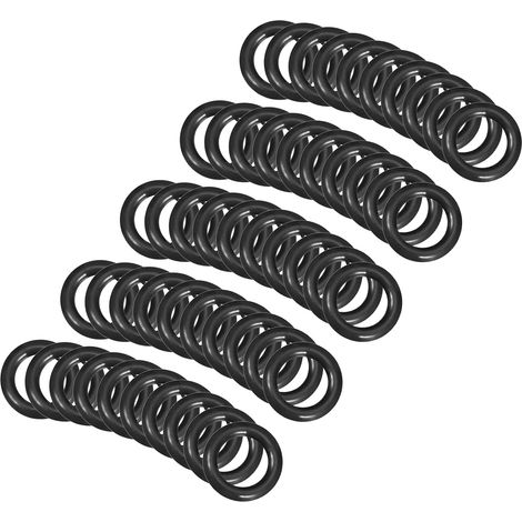 8x5x0.2 cm Nitrile Rubber O-Rings 50 Pieces Round Black (1/5)