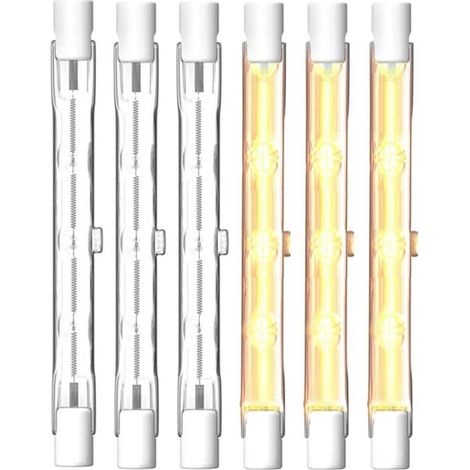 6 Pack R7S Ampoules À Halogène 118Mm,400W 3750Lm R7S Ampoule À Halogène Linéaire Dimmable,2700K Chaud Blanc J118 Ampoules De[CA53] (1/5)