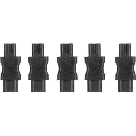 Lot de 5 adaptateurs IEC320 C8 vers IEC320 C7 à 2 broches, adaptateur secteur 2500 W pour ordinateur portable (1/5)