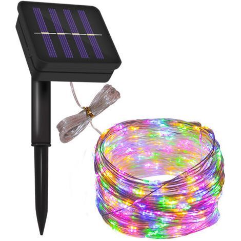 LED solaire extérieur petite lanterne chaîne Noël balcon jardin cour lumières décoratives 10 mètres 100 lumières (1/4)