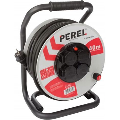Perel ECR40NP25N - Tambor de Cable Profesional
