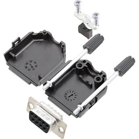 TRU COMPONENTS TCDPPK09BKDMSK 7709028K Kit embase SUB-D femelle 180 ° Nombre de pôles: 9 fût à soude