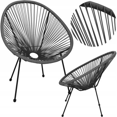 Sedia da giardino per balcone/terrazza, sedia da giardino in rattan Acapulco moderna (1/5)