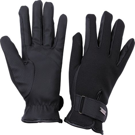 EQUIPAGE Reit-Handschuhe Neopren PRO - schwarz - XL