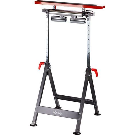 Tréteau multi-rouleaux télescopique réglable en hauteur