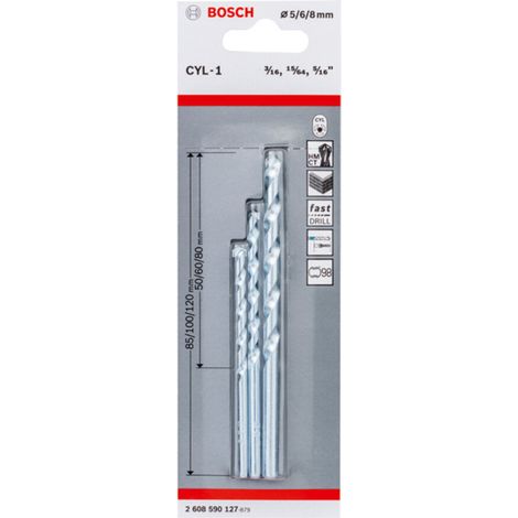 Bosch CYL-1 Steinbohrer-Set 3tlg. 5/6/8 mm - 2608590127 (1/5)
