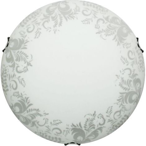Plafonnier verre Candellux MEA 30 cm blanc/chrome E27 (1/2)