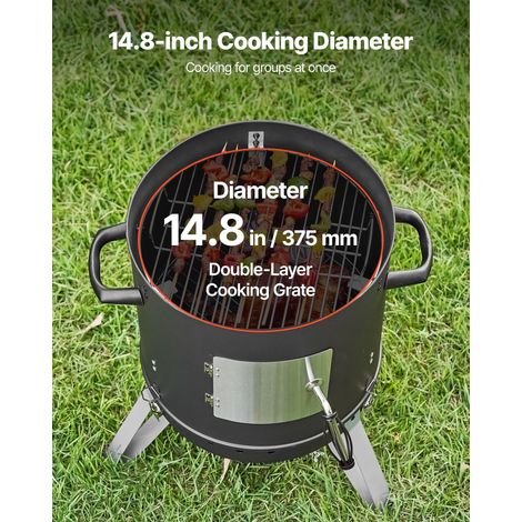 Fumoir à Charbon 406 4 mm Barbecue à Charbon de Bois Vertical en (1/5)