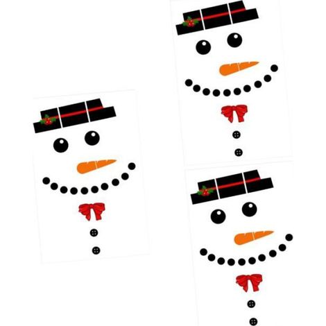 3 Ensembles Autocollant, Motif Bonhomme, PVC Résistant, Surface Lisse, Décoration Garage Noël (1/5)