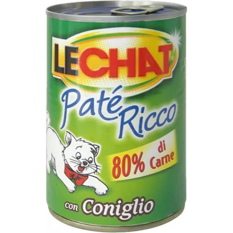 PATE' PER GATTI 'LECHAT RICCO' coniglio - gr 400- 24 pezzi - MONGE
