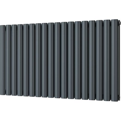 Omeara - Anthracite Horizontal Radiator H600mm x W1044mm Double Panel