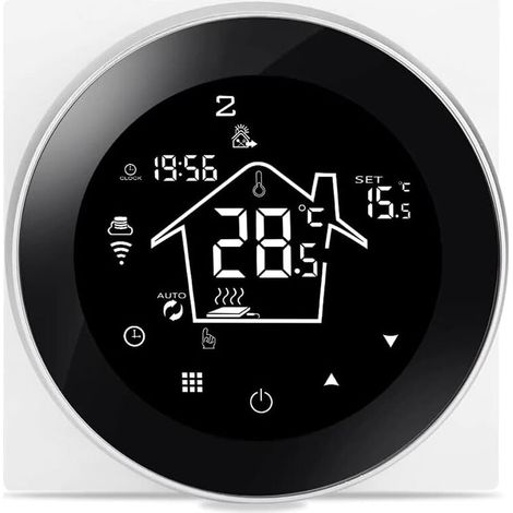 Termostato WiFi intelligente per riscaldamento elettrico a pavimento programmabile 16A, regolatore della temperatura ambiente Alexa Google Assistant compatibile con Tuya, APP intelligente e controllo