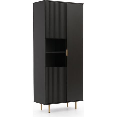Vitrine in matt schwarz NADOR-132 (1/5)
