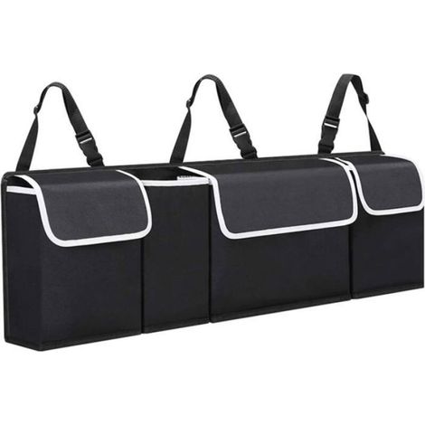 Rangement Coffre de Voiture, Organisateur Interieur Accessoires Voiture, Organiseur Tissu Oxford Imperméable Rangement Voiture ave