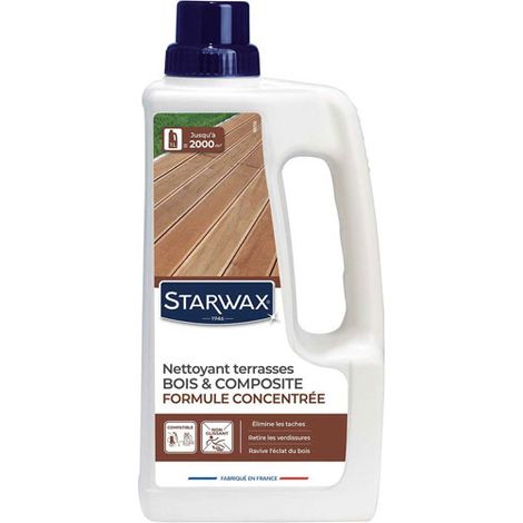 Décoweb – Nettoyant concentré pour terrasses en bois et composite – Élimine taches alimentaires et verdissures – 1L (1/2)