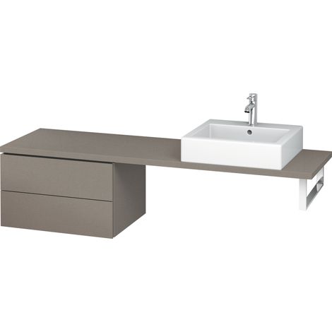 Base Duravit L-Cube Base per console, larghezza 620 mm, profondità 477 mm, 2 cassetti, colorazione: Terra Opaco - LC582801414 (1/4)