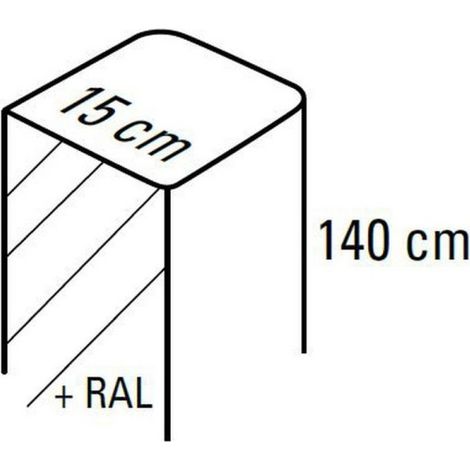 C4000i - poteau en aluminium l15xh140cm. ral a choisir. a encastrer. - FAAC 170POSP140ral