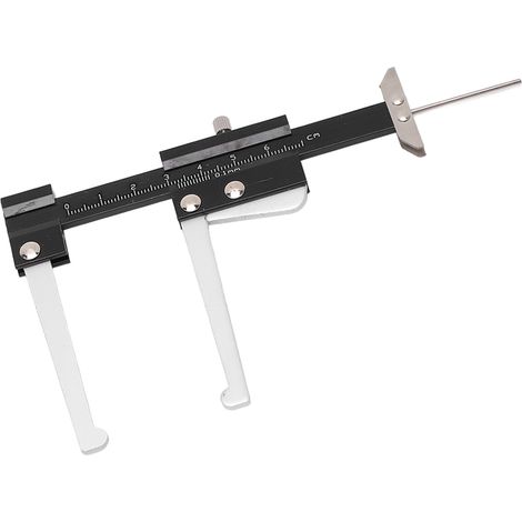 Pied à coulisse métrique pour mesurer la profondeur des disques de frein (0-60 mm), jauge de profondeur de sculpture des pneus (précision : 0,1 mm), portable (1/5)