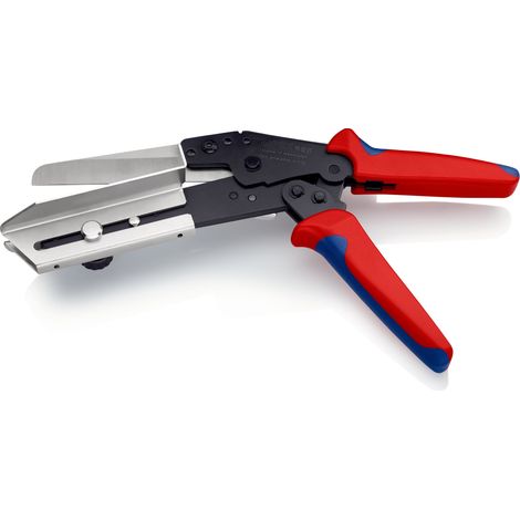 KNIPEX 95 02 21 Cesoia per materiali sintetici anche per canaline guidacavo con manici multicomponente brunita 275 mm (1/7)