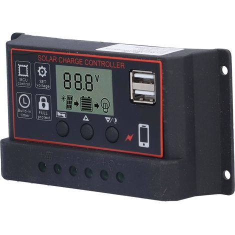 Contrôleur de charge intelligent pour la production d'énergie photovoltaïque, équipement de contrôle automatique 12V 24V 30A