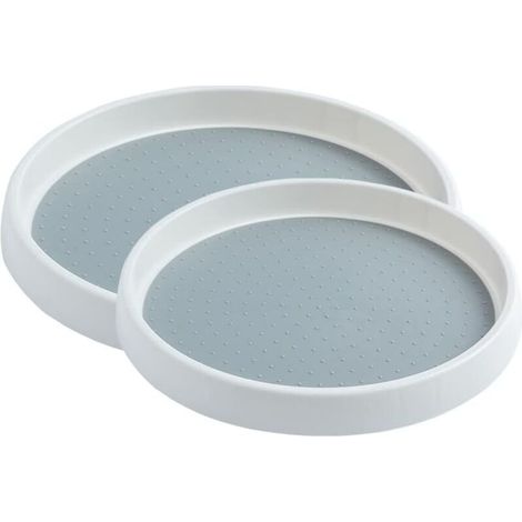 Plateau Tournant 1pcs, pour épices Condiments Rangement de Cuisine, (25cm / 9.8in ), Socle Plastique Tournant Pour le Placard, pour Salon/Salle à Manger