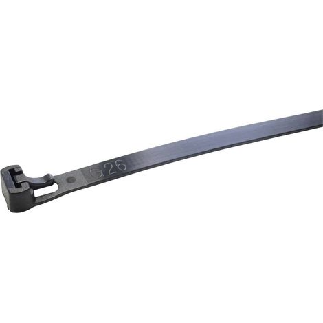 WKK 118157071 118157071 Serre-câble 250 mm 7.60 mm noir réouvrable, stabilisé aux UV 100 pc(s)