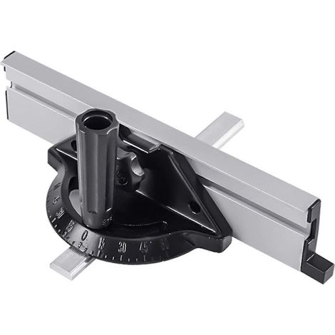Système de guide d'onglet de précision avec guide d'onglet en aluminium, outil de travail du bois, bloc de poussée avec règle à équerre pour scie circulaire et scie à ruban. (1/5)