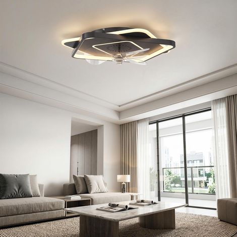 Ventilateur de plafond avec éclairage et télécommande. Ventilateur de plafond LED à 6 vitesses et 3 températures de couleur. (1/5)