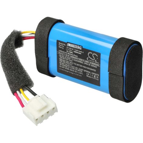 vhbw Batería compatible con JBL Link Portable, Flip 5 Ocean, Flip 5 Eco, FLIP5WHTAM altavoces, cajas acústicas (6800 mAh, 3,7 V, Li-Ion)