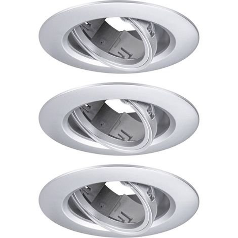 Paulmann LED Einbauleuchte 3er-Set chrom matt schwenkbar Ø 9 cm Deckenlampen (1/3)