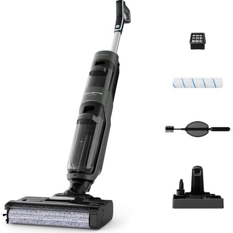 Rowenta X-Clean 4, Lavapavimenti Senza Fili con Auto-Propulsione e Rilevazione Automatica dello Sporco, Doppio Serbatoio e Sistema di Autopulizia, Autonomia 50' per Tutti i Tipi di Pavimenti, GZ5036 (1/4)