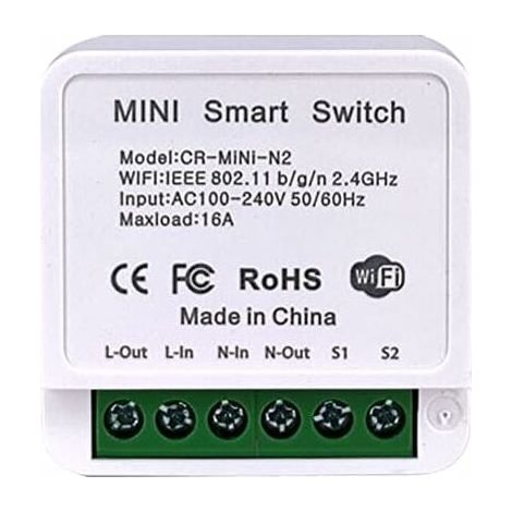 Interrupteur Intelligent WiFi - Module 1 Voie - Compatible Smart Life Tuya - Commande Vocale Alexa Google Home - Va-et-vient 1/2 Fils - 230 V - 10 A (1/5)