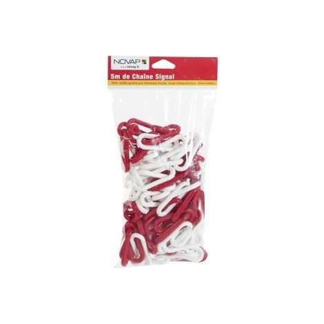 Chaîne Ø 10mm x 5m Rouge/Blanc en sac - SIGNAL - 1205048 (1/3)