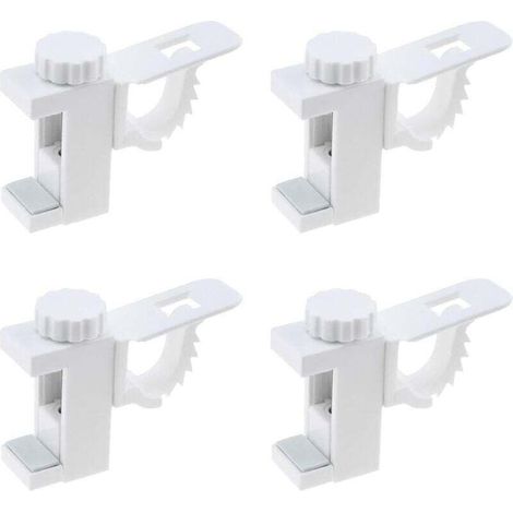 Set di 4 clip per asta per tende, barra trasversale regolabile per asta per tende, gancio organizer per asciugamani