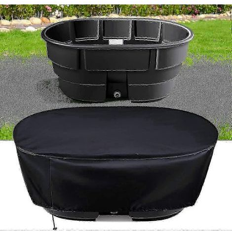 Couvercle étanche ovale pour réservoir d'eau. 50 gallons. en tissu Oxford avec cordon de serrage. résistant à la chaleur et à la poussière. convient à une utilisation intérieure et extérieure. (1/5)