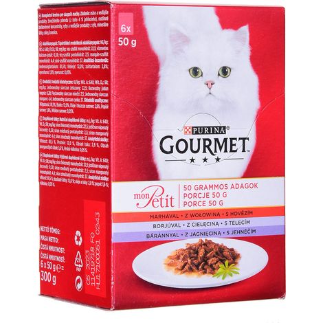 Nourriture pour chat GOURMET MON PETIT Meat Mix (6x50g) (1/4)